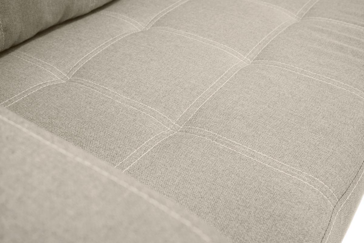 Eckschlafsofa Mediolan Silberfarben S: 240x160 cm - Sandfarben/Schwarz, Design, Textil (240/160cm) - Livetastic
