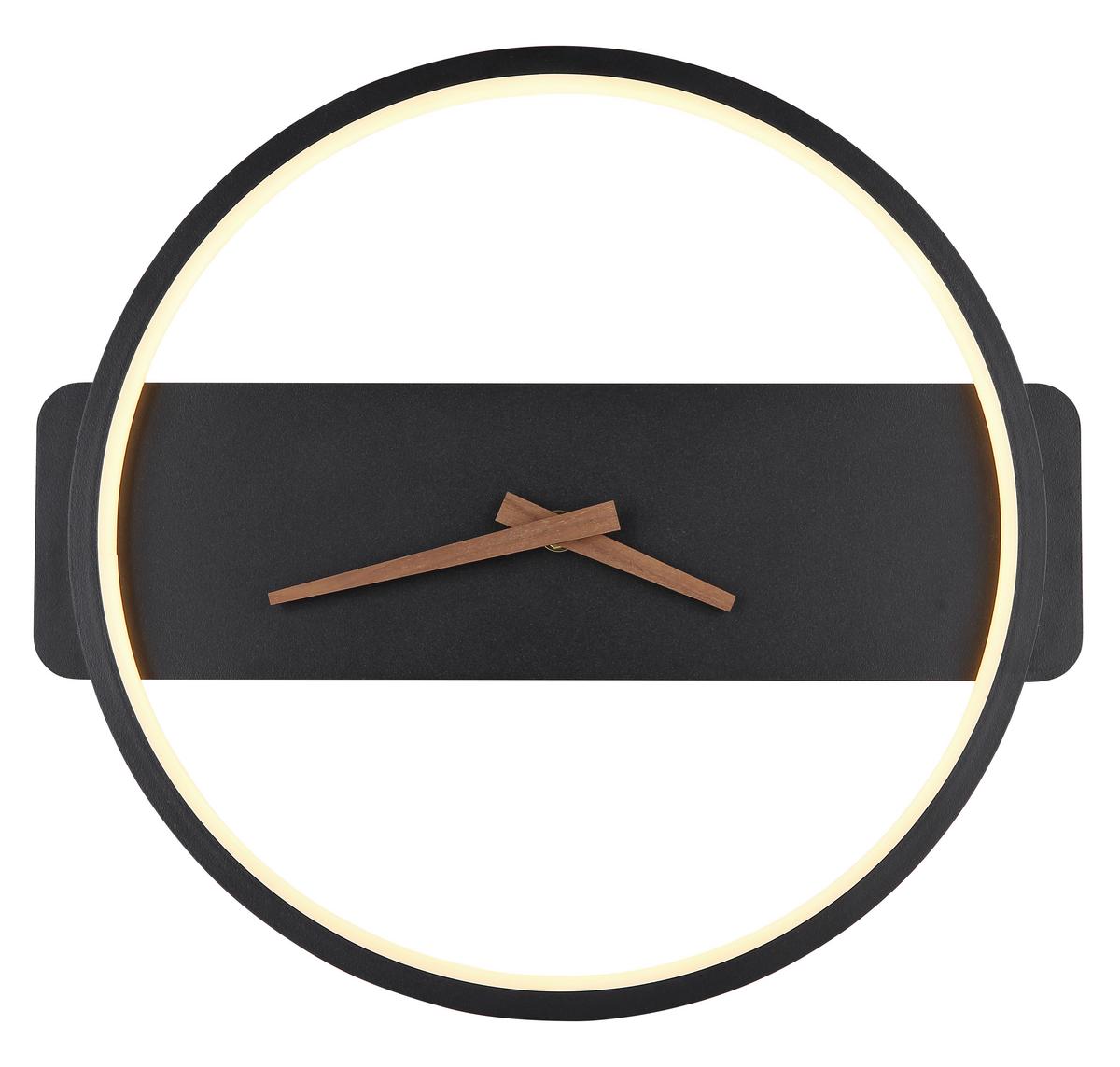 Wanduhr Batteriebetrieb - Schwarz/Weiß, Design, Kunststoff/Metall (35/32/5,5cm) - Globo