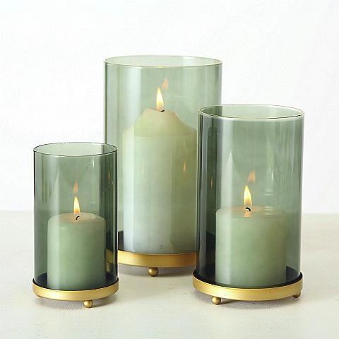 Viharlámpa Készlet Knikki - Zöld, Natur, Üveg