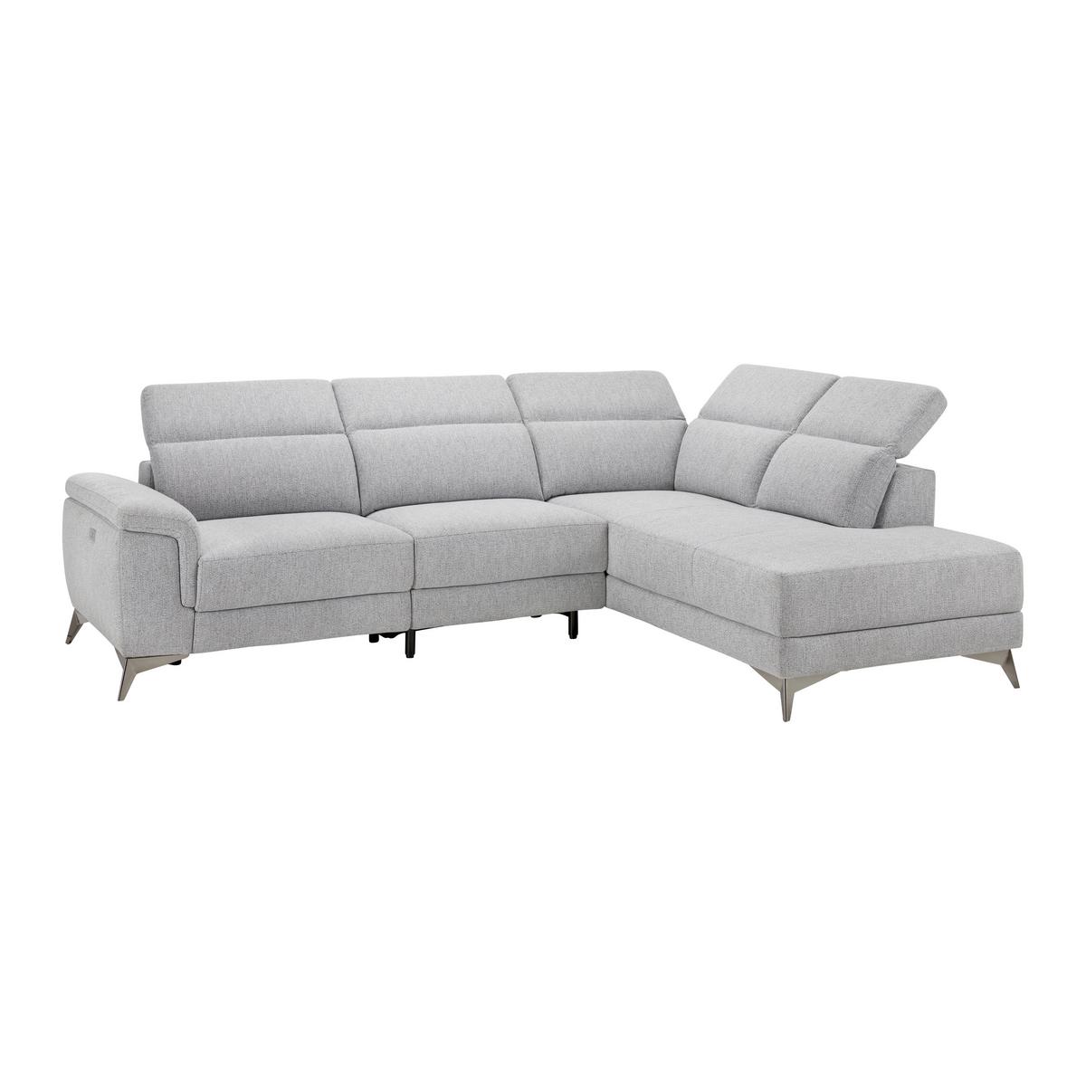 Sedací souprava Koln - šedá, Moderní, kov/textil (283/98/212cm) - Bessagi Home