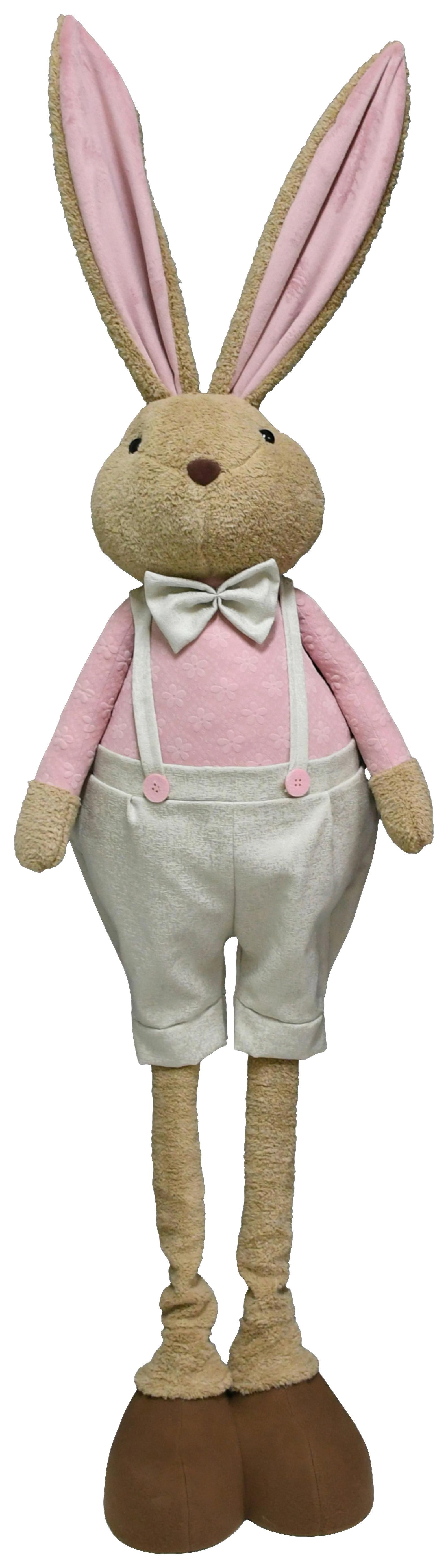 Veľkonočný zajac MILKY - hnedá/pink, kov/textil (45/100-155/28cm) - Mömax