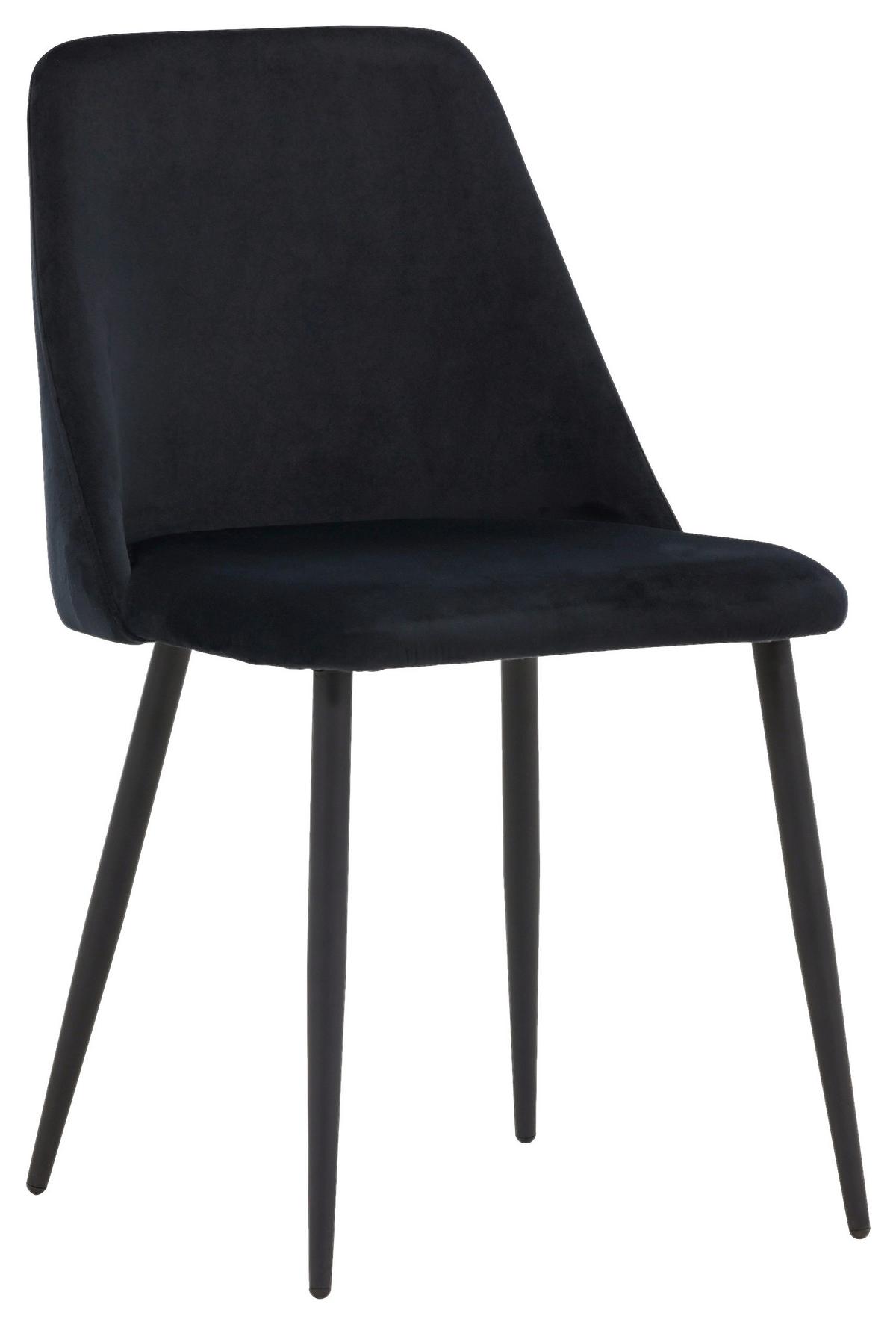 Stuhl-Set Night - Schwarz, Design, Textil/Metall (49/87/56cm) - Livetastic