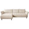 Ecksofa mit Schlaffunktion & Bettkasten Monte Carlo Creme - Creme/Schwarz, Trend, Textil (160/290cm)