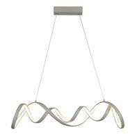 Led Függőlámpa Krispin - homokszínű/fehér, Modern, műanyag/fém (75cm) - Luca Bessoni