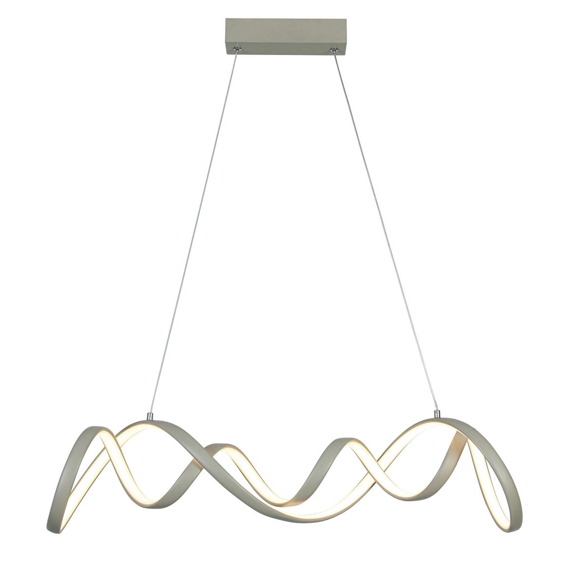 Led Függőlámpa Krispin - homokszínű/fehér, Modern, műanyag/fém (75cm) - Luca Bessoni