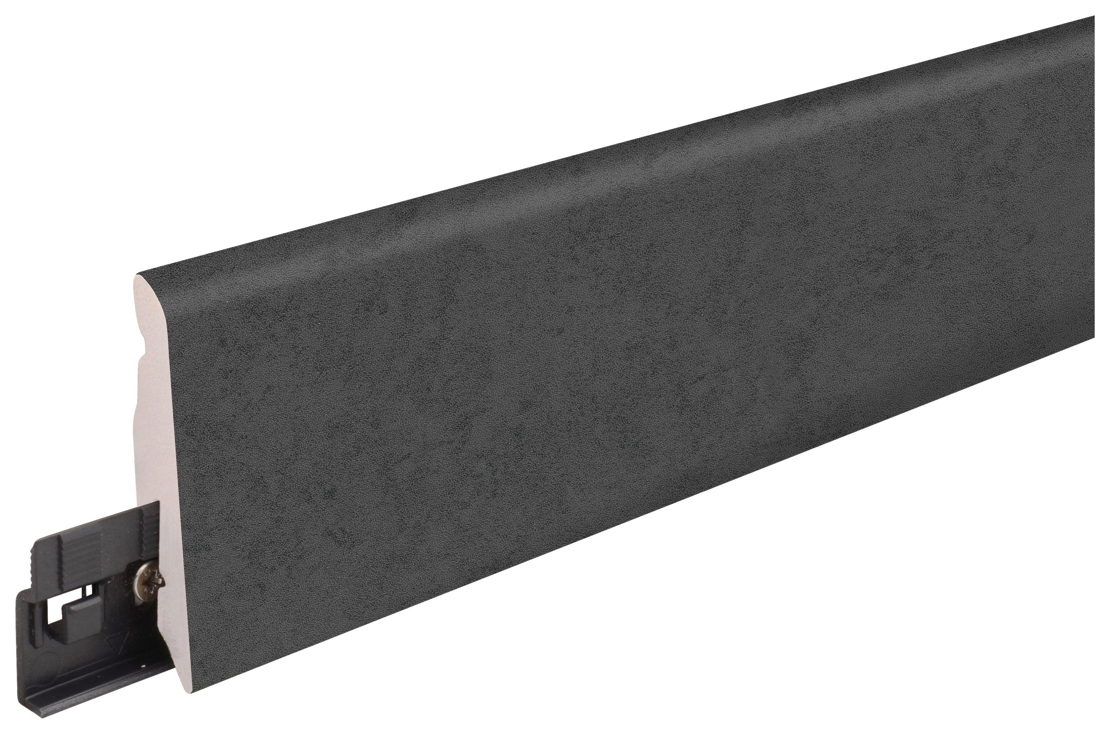 Sockelleiste Antrazit - Anthrazit, Basics, Kunststoff (240/5,8/1,2cm)