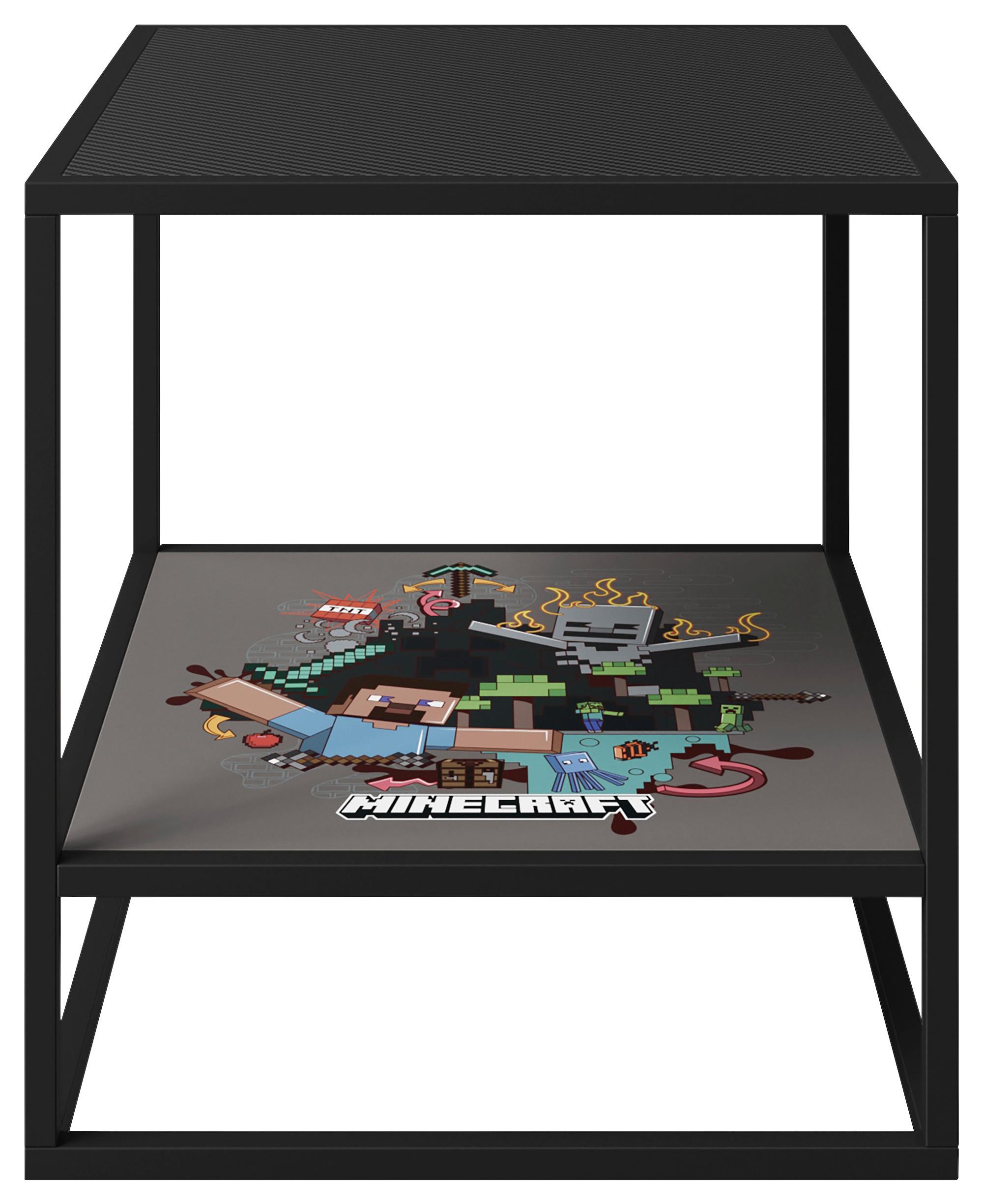 Beistelltisch Minecraft - Schwarz, MODERN, Holzwerkstoff/Metall (45/45/48cm) - Minecraft