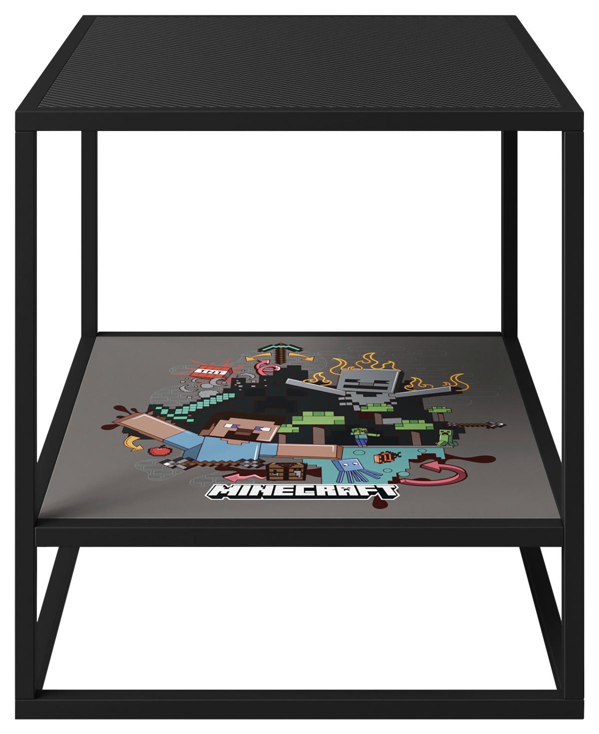 Beistelltisch Minecraft - Schwarz, MODERN, Holzwerkstoff/Metall (45/45/48cm) - Minecraft