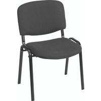 Besucherstuhl Dina Gepolstert Mit Schwarzem Stoffbezug - Schwarz, Kunststoff/Textil (55/83/53,5null)