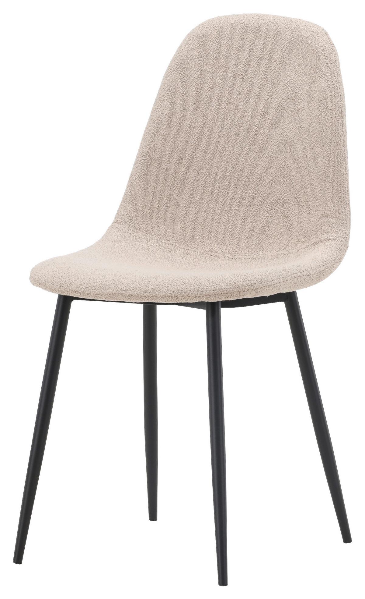 Stuhl-Set Polar - Beige/Schwarz, Design, Textil/Metall (45/90/52cm) - Livetastic