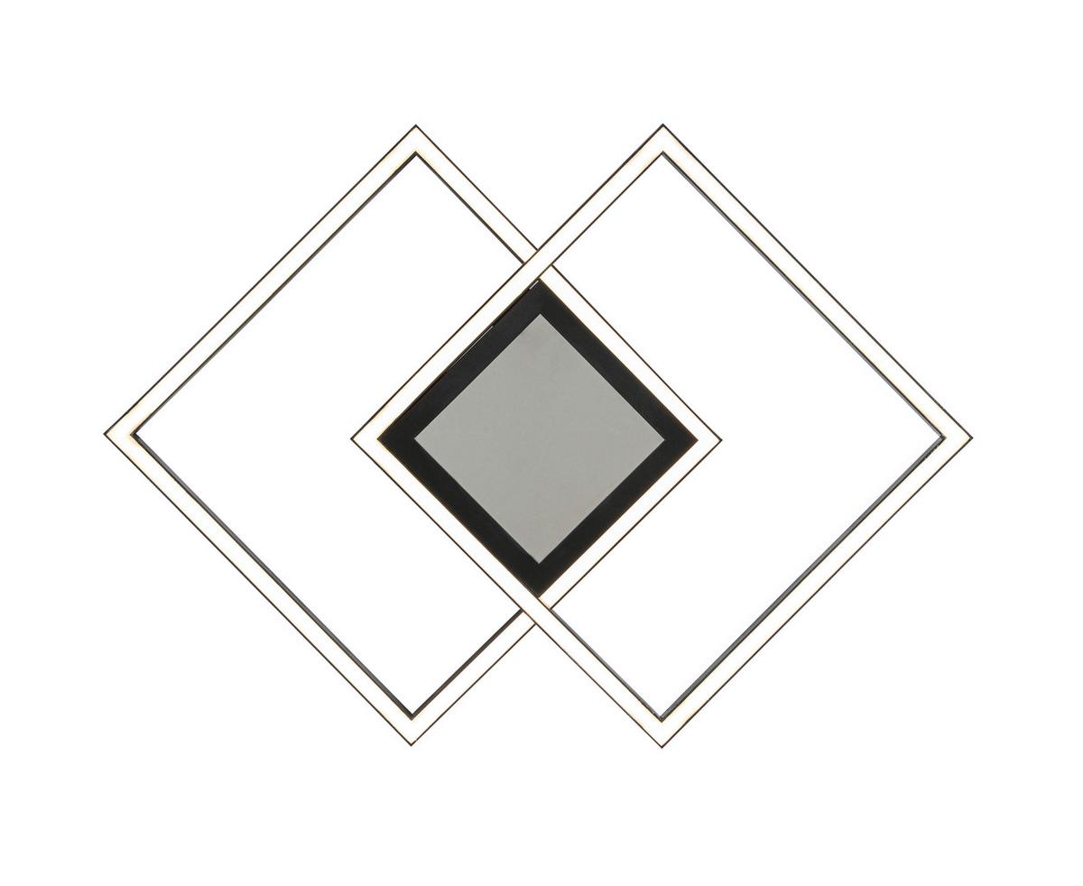 STROPNÍ LED SVÍTIDLO VUIO - černá, Moderní, kov/plast (59/42/4,5cm) - Mömax