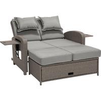 Lounge Kanapé Bahia - barna/szürke, Modern, műanyag/textil (117/95/74cm) - Greemotion