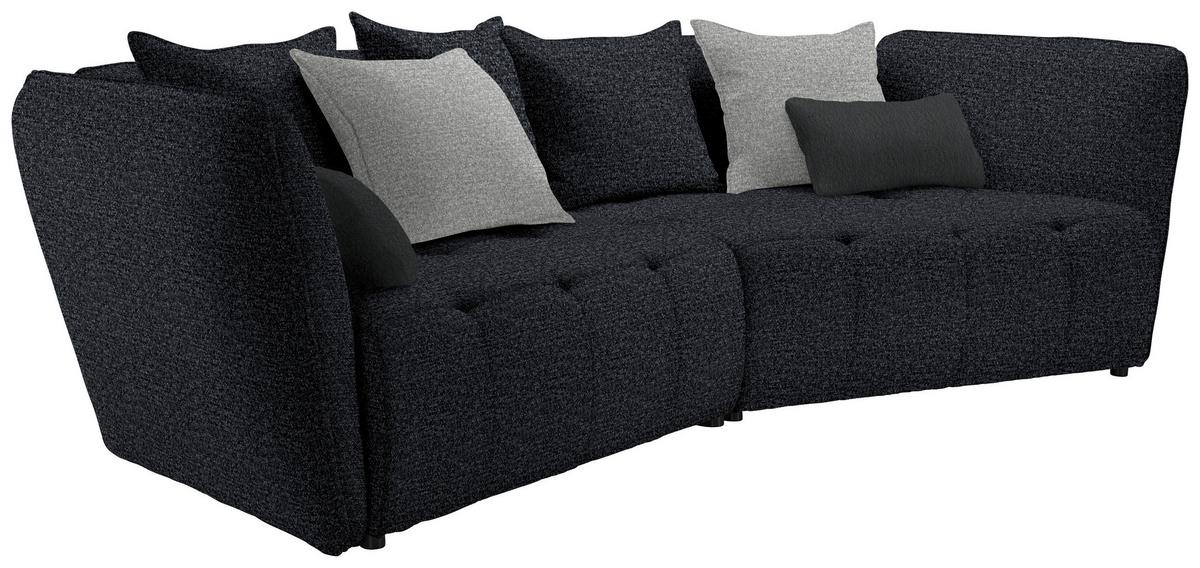 Boxspringová pohovka SOFI, tmavě šedá, světle šedá - šedá/černá, Moderní, textil (294/93/152cm) - Premium Living