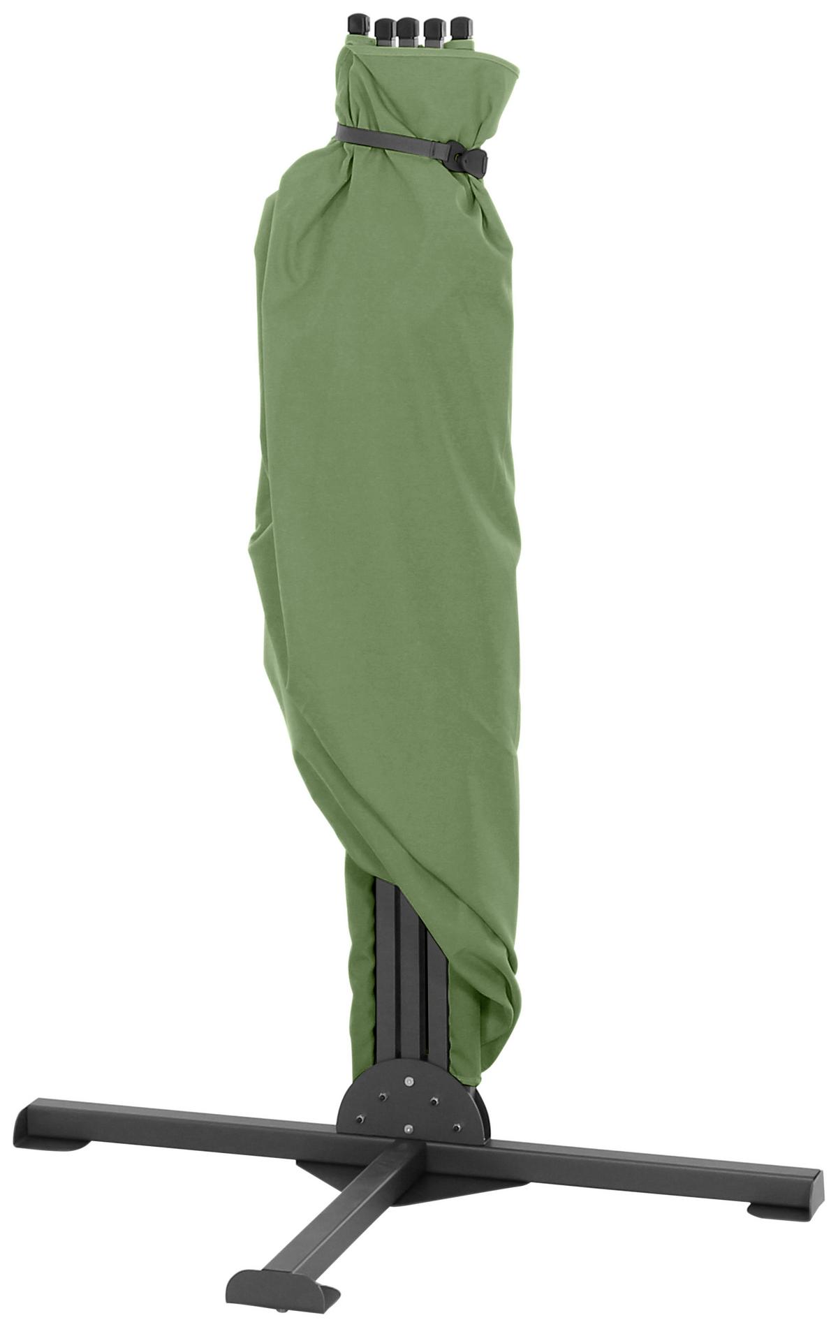 Sichtschutz Grün/Anthrazit Bh 280 X 150 cm - Anthrazit/Olivgrün, KONVENTIONELL, Textil/Metall (280/150cm) - Siena Garden