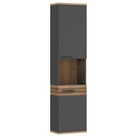 Hochschrank Cotia Cotls 2 - Eichefarben/Anthrazit, MODERN, Holzwerkstoff (40/170/30cm) - James Wood