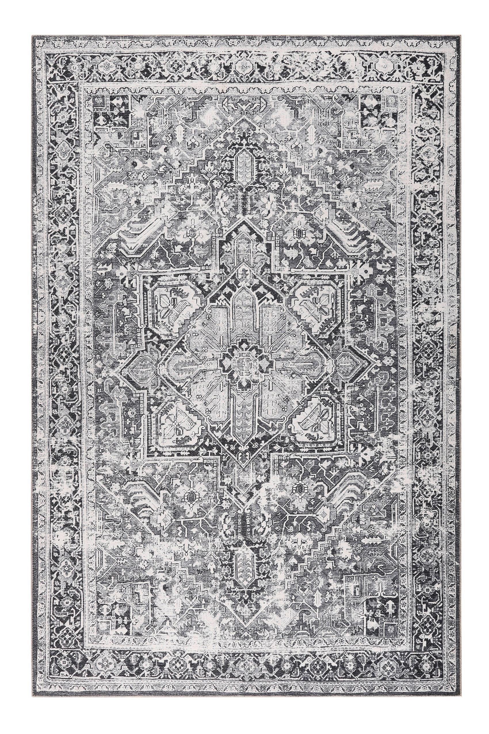 Flachwebteppich Seelace - Grau, Design, Textil (130/190cm) - WECON HOME