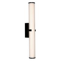 Badezimmer-Wandleuchte Clamp 63126-1bk - Klar/Schwarz, Design, Glas/Metall (9/63cm)