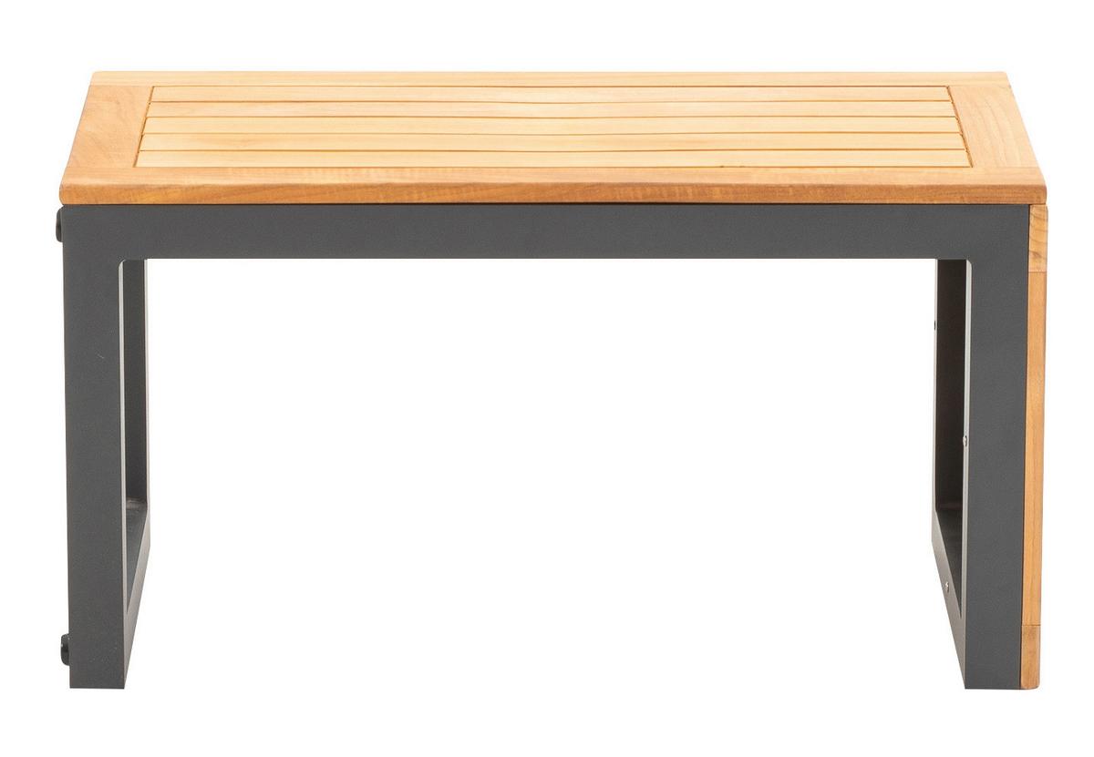 Loungegarnitur 3-Tlg. Samara Holz/Metall/Textil mit Kissen - Anthrazit/Grau, Basics, Holz/Textil (253/70/175cm) - Gardenson