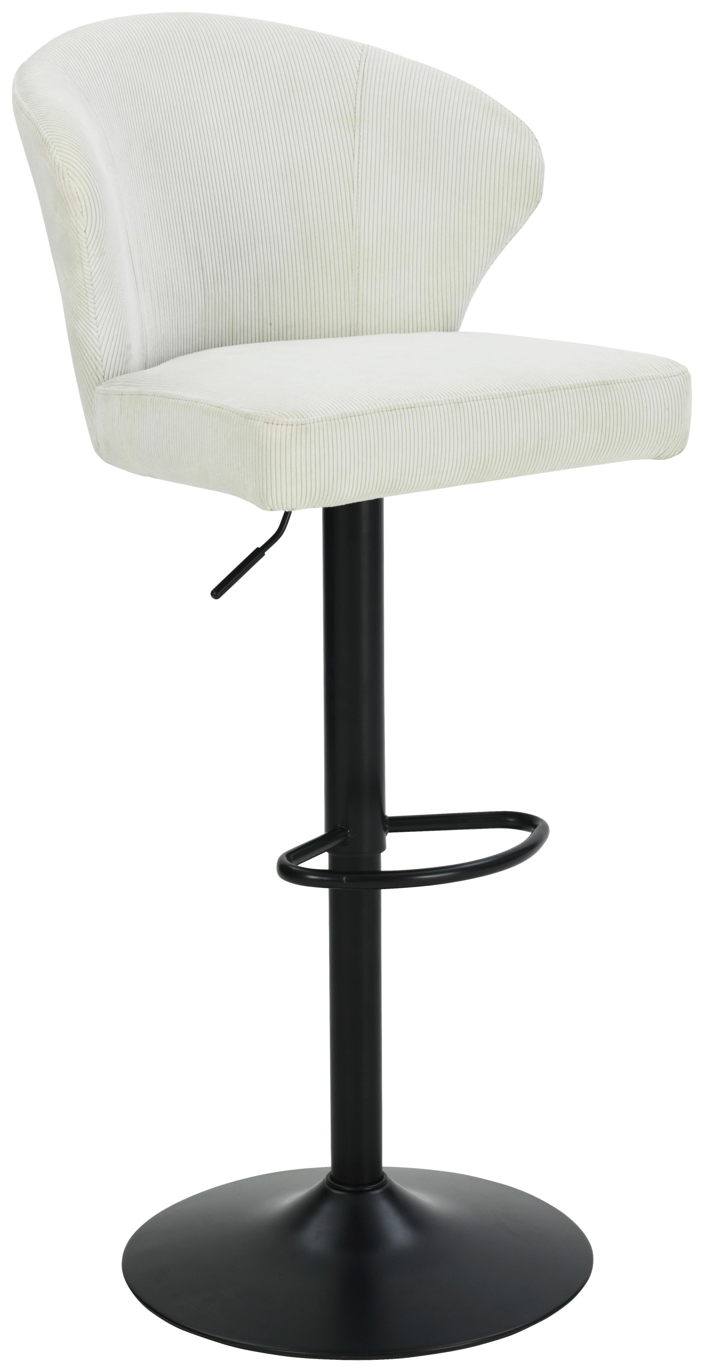 BAROVÁ ŽIDLE JANA - černá/béžová, Moderní, kov/dřevo (54/50,5-93,5/56cm) - Based