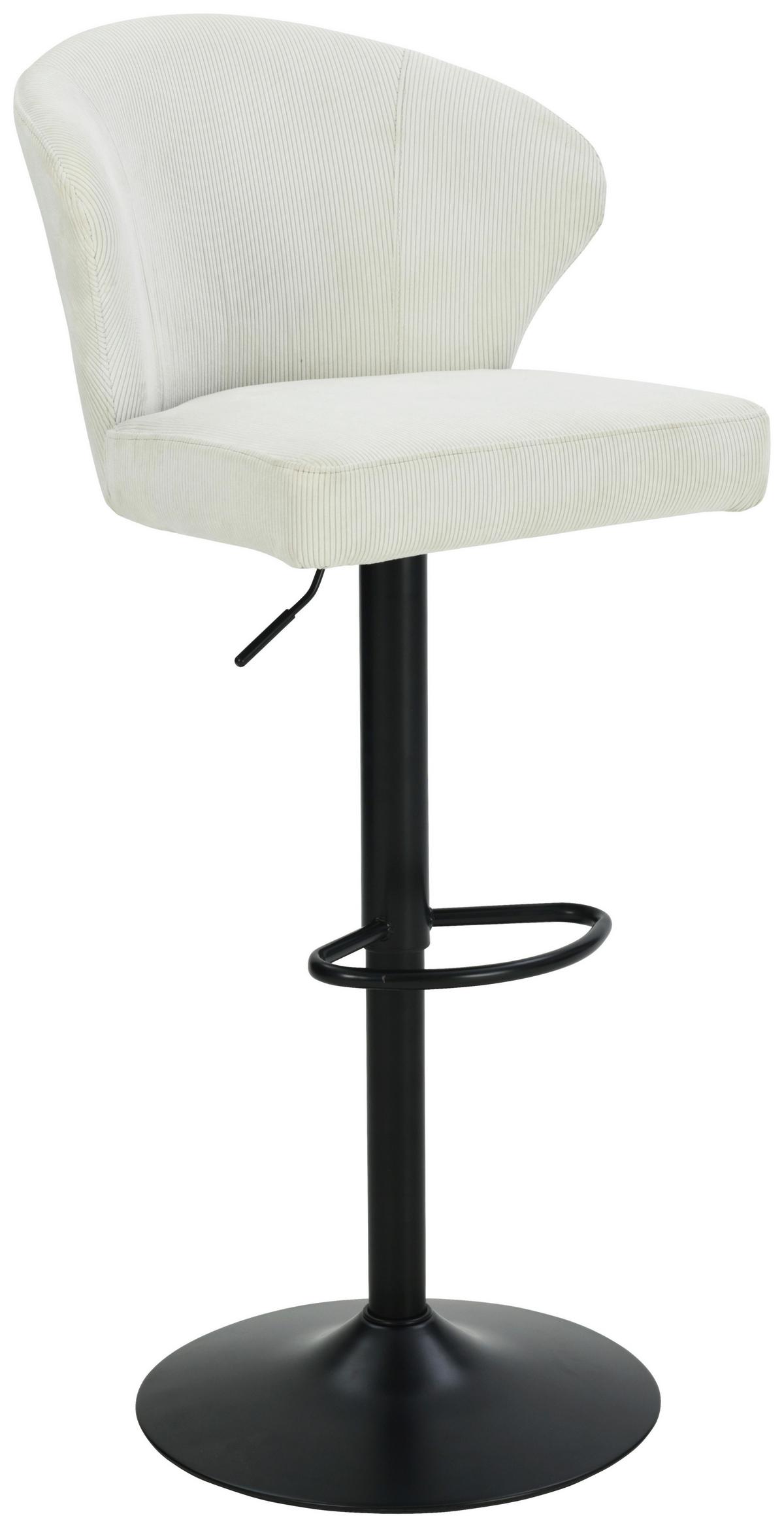 BAROVÁ STOLIČKA JANA - čierna/béžová, Modern, kov/drevo (55/116/58cm) - Based