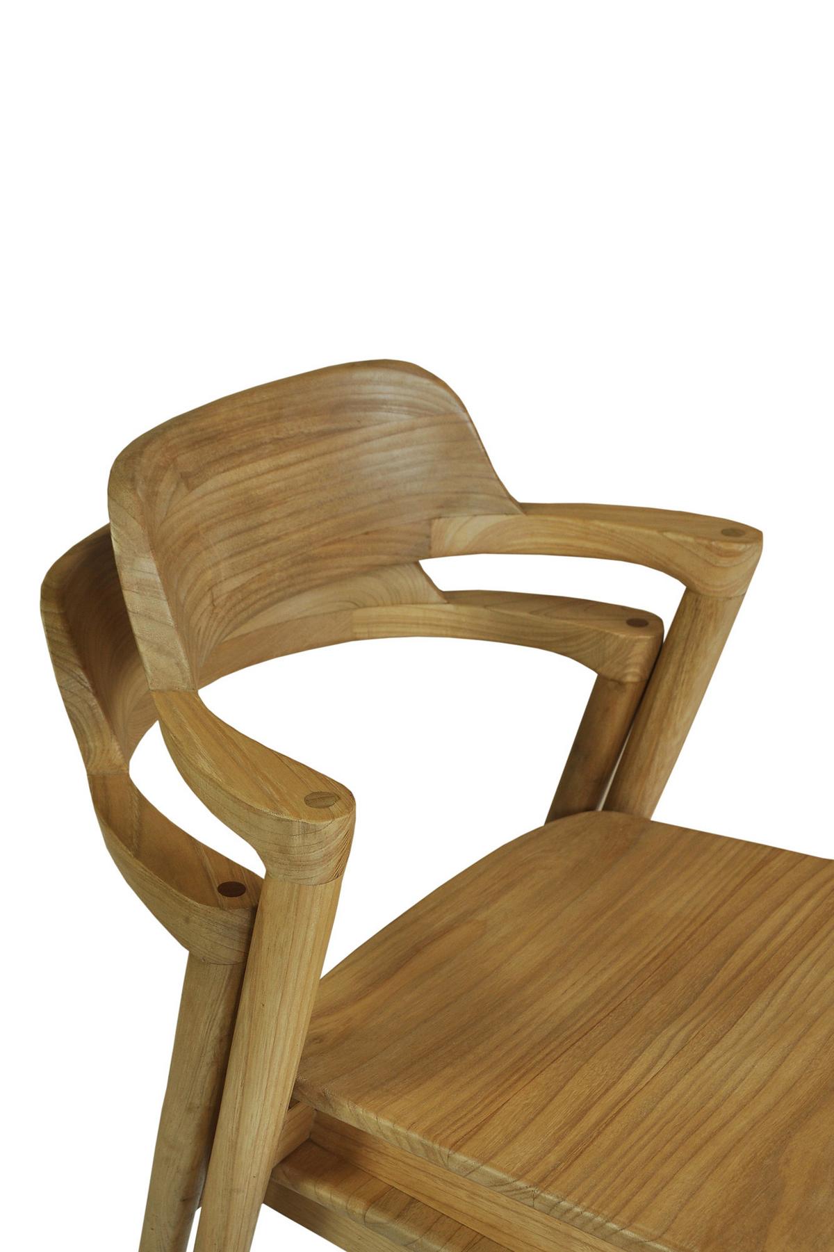 Stuhl Scandi Holz Naturfarben, B: 60 Cm - Naturfarben, ROMANTIK / LANDHAUS, Holz (60/78/50cm)