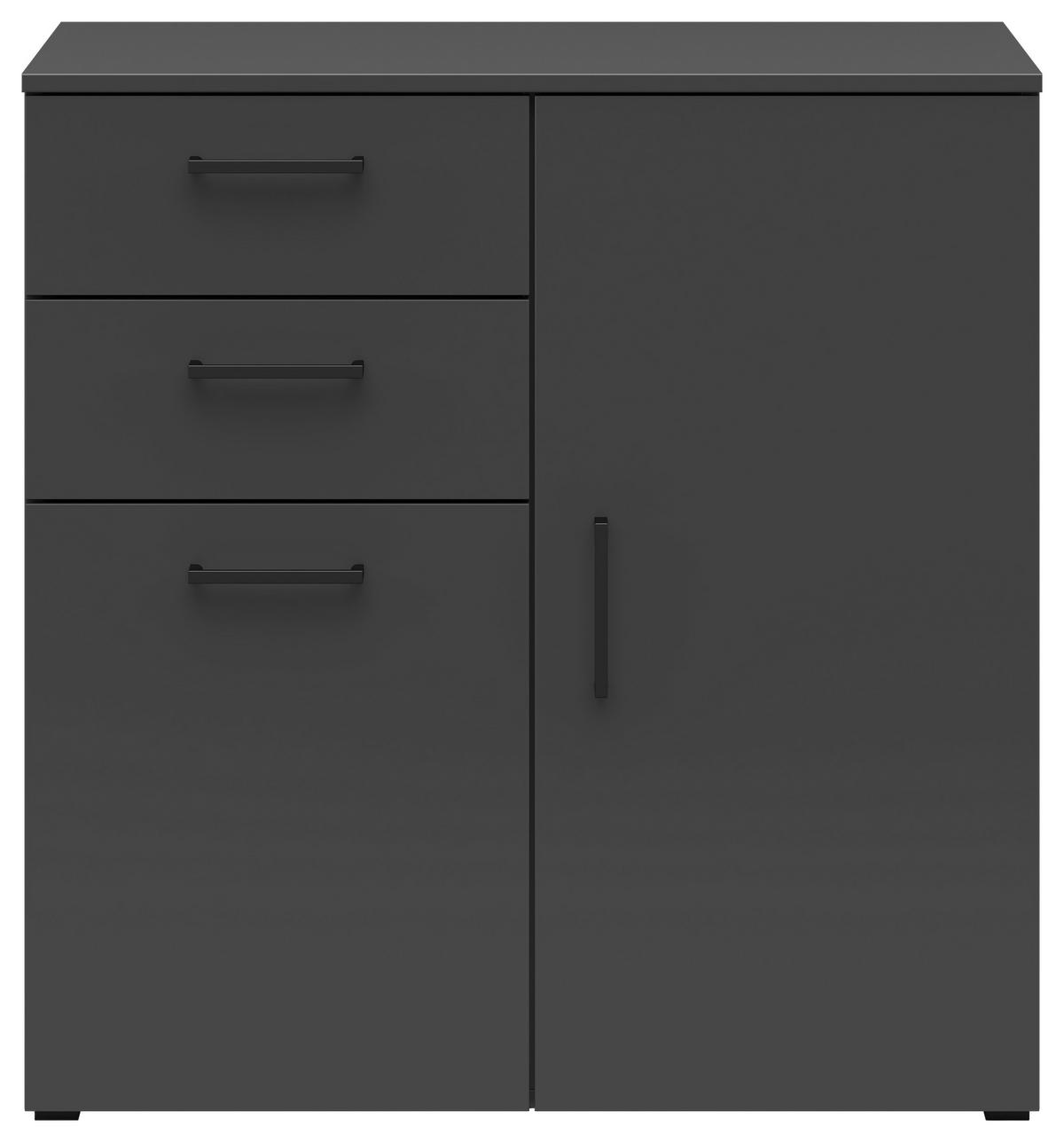 Komód Multistauraum - grafitszürke, Modern, faalapú anyag (80/83/40cm) - Carryhome