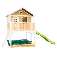 Spielturm Marc Aus Zedernholz - Braun/Weiß, Basics, Holz/Kunststoff (432/293/212cm) - Ambia Garden