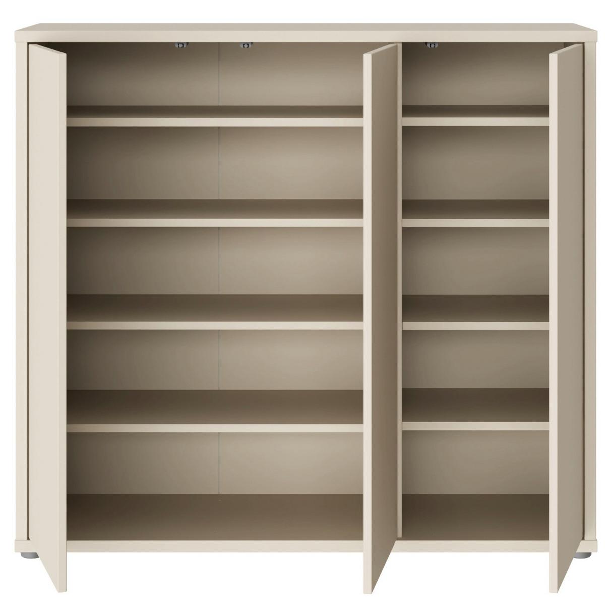 Botník Alice, barva kašmírová, š: 109cm - šedá/pískové barvy, Moderní, kompozitní dřevo/plast (109,2/99,1/34,9cm)