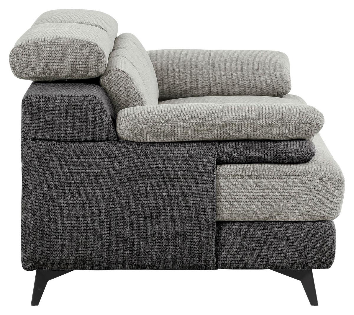 3-sitzer-sofa Titus Hellgrau/dunkelgrau - Dunkelgrau/Hellgrau, Design, Textil (225/80/104cm) - Livetastic