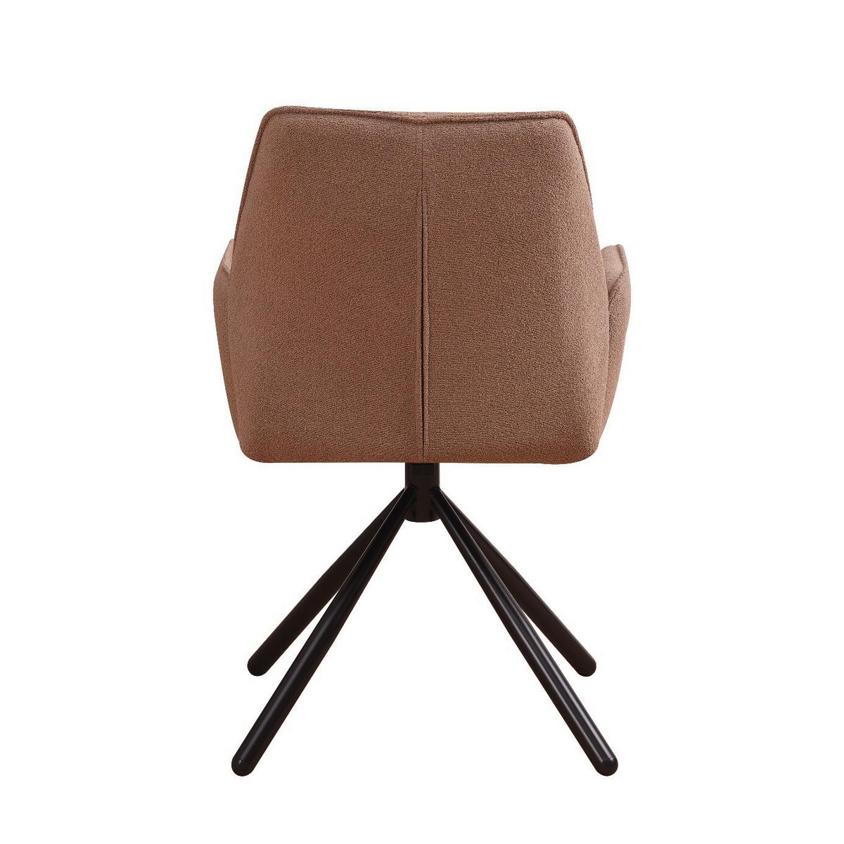 Armlehnstuhl Reims Taupe Gepolstert 2er-Set - Taupe/Schwarz, Design, Textil/Metall (56/97/52,5cm) - MID.YOU