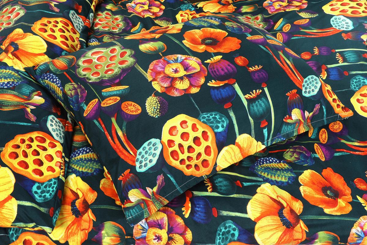 BETTWÄSCHE WILDFLOWERS - Blau/Gelb, MODERN, Textil - Luca Bessoni