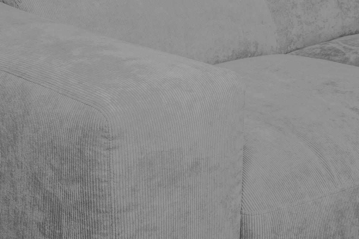 Ecksofa Hannah Hellgrau 343x170 cm - Hellgrau/Schwarz, Design, Textil (343/170cm) - MID.YOU