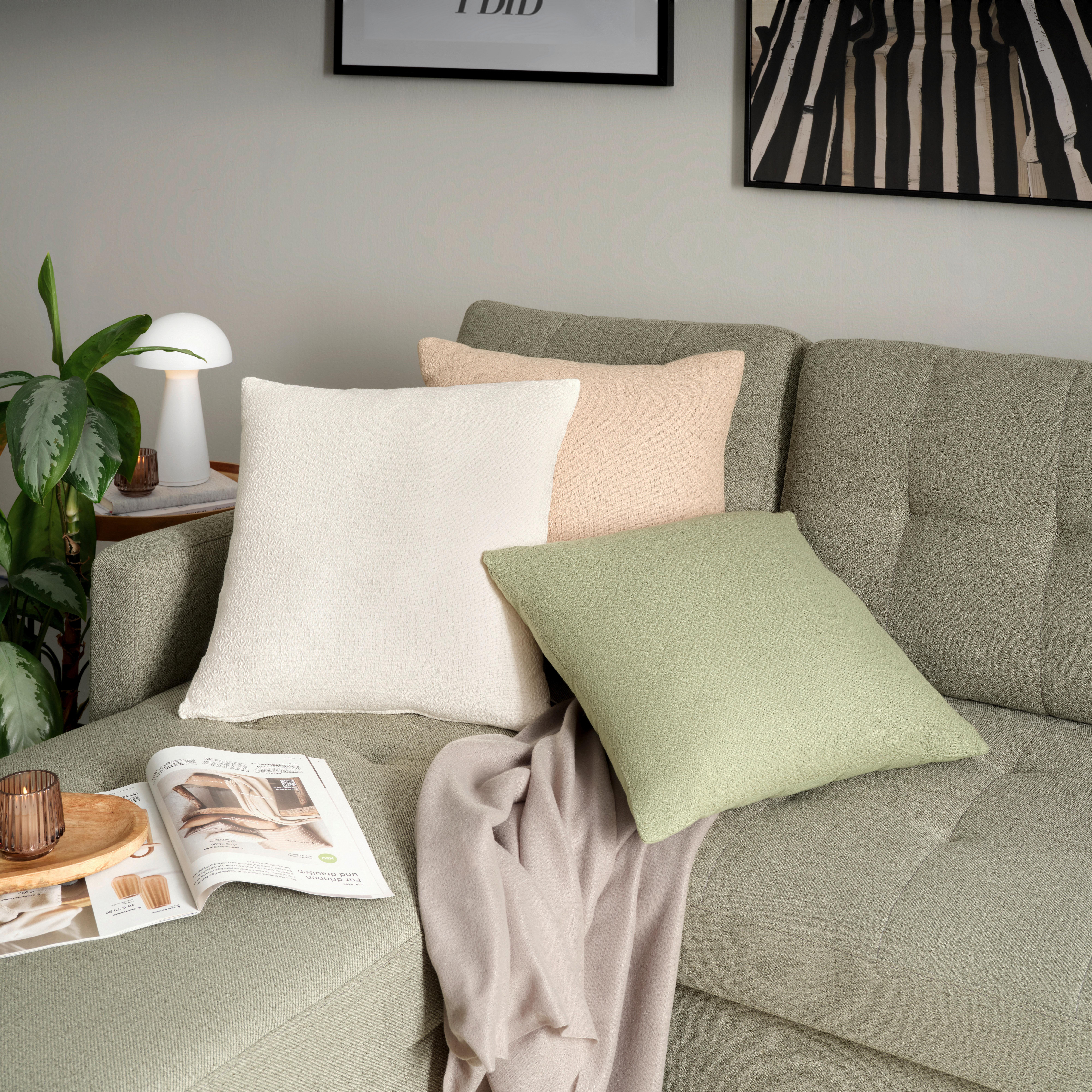 Dekoračný vankúš Tara, 45/45cm, prírodná - biela, Lifestyle, textil (45/45cm) - Mömax