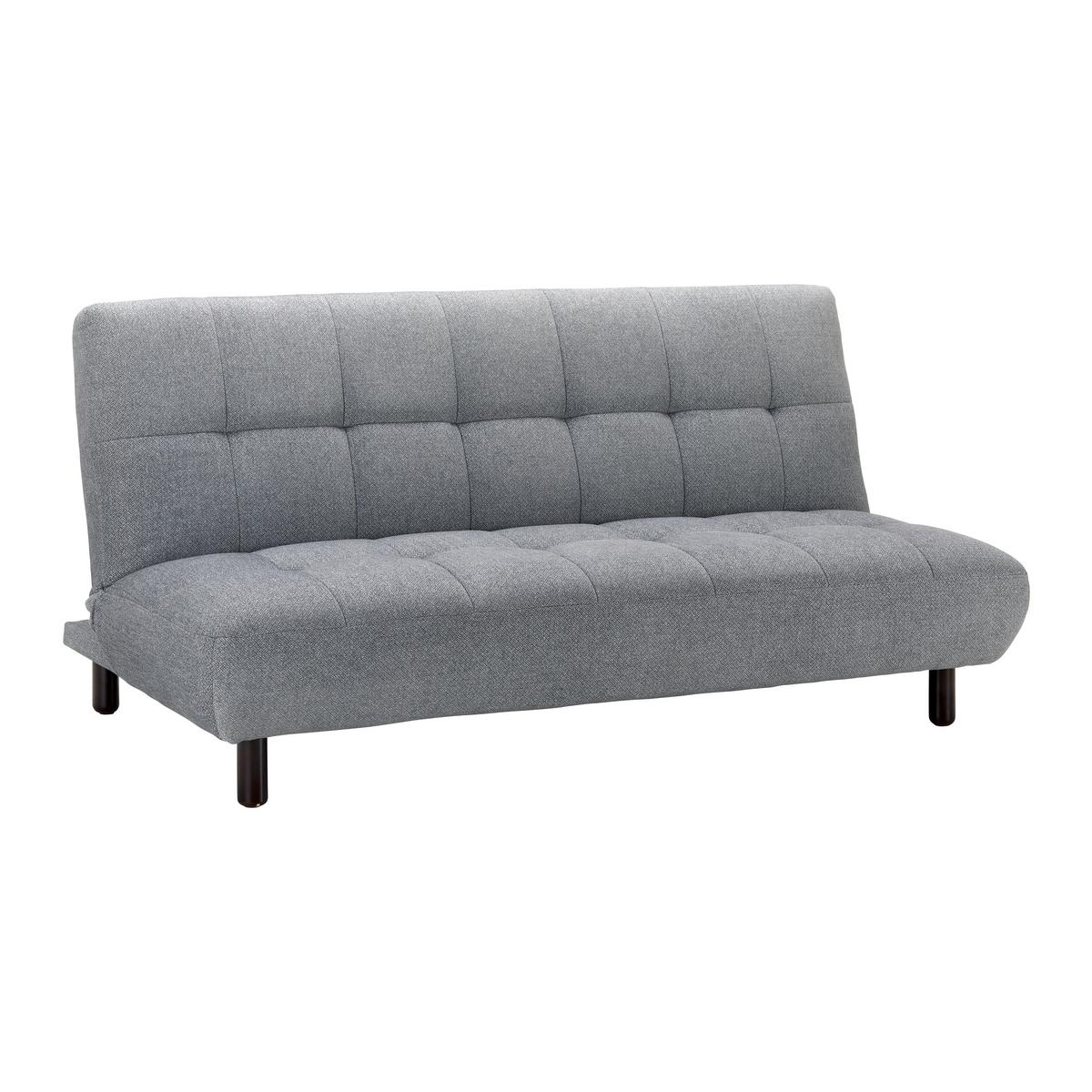 Rozkladacia pohovka Camilla svetlosivá - svetlosivá/tmavohnedá, Modern, drevo/textil (186/90/106cm) - Bessagi Home