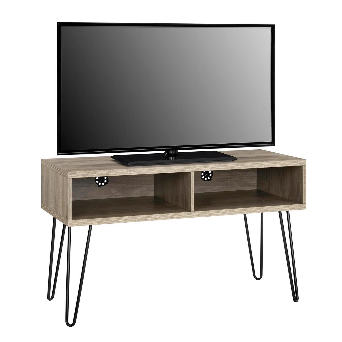 TV-Element Owen Eichefarben B: 107 cm - Eichefarben/Schwarz, Design, Holzwerkstoff/Metall (107/63/50cm) - MID.YOU