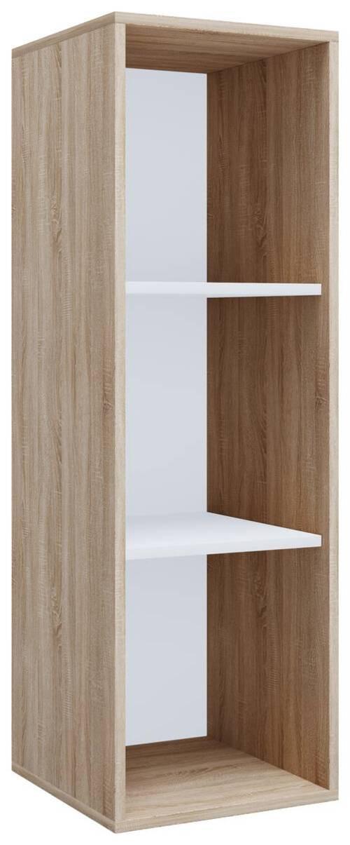 Aktenregal Lona Eiche Dekor B: 35 cm - Weiß/Sonoma Eiche, MODERN, Holzwerkstoff (35/110/37cm) - MID.YOU