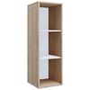 Aktenregal Lona Eiche Dekor B: 35 cm - Weiß/Sonoma Eiche, MODERN, Holzwerkstoff (35/110/37cm) - MID.YOU
