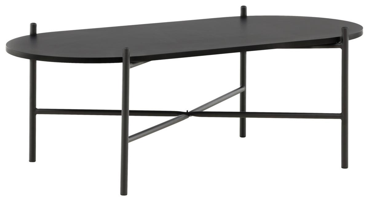 Couchtisch Pueblo - Schwarz, Design, Holzwerkstoff/Metall (120/60/45cm) - Livetastic