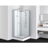 Duschkabine Forte 2 Komplett-Set - Chromfarben, MODERN, Glas (90/203/90cm)