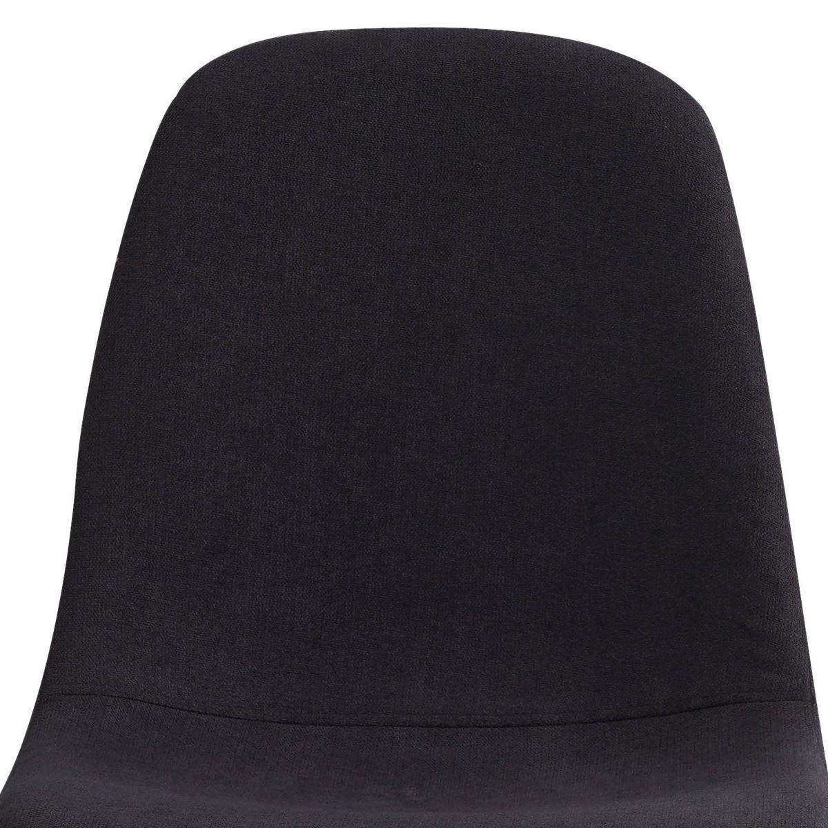 Stuhl Lola Schwarz Lola - Schwarz, Basics, Textil/Metall (43/85/54cm) - P & B