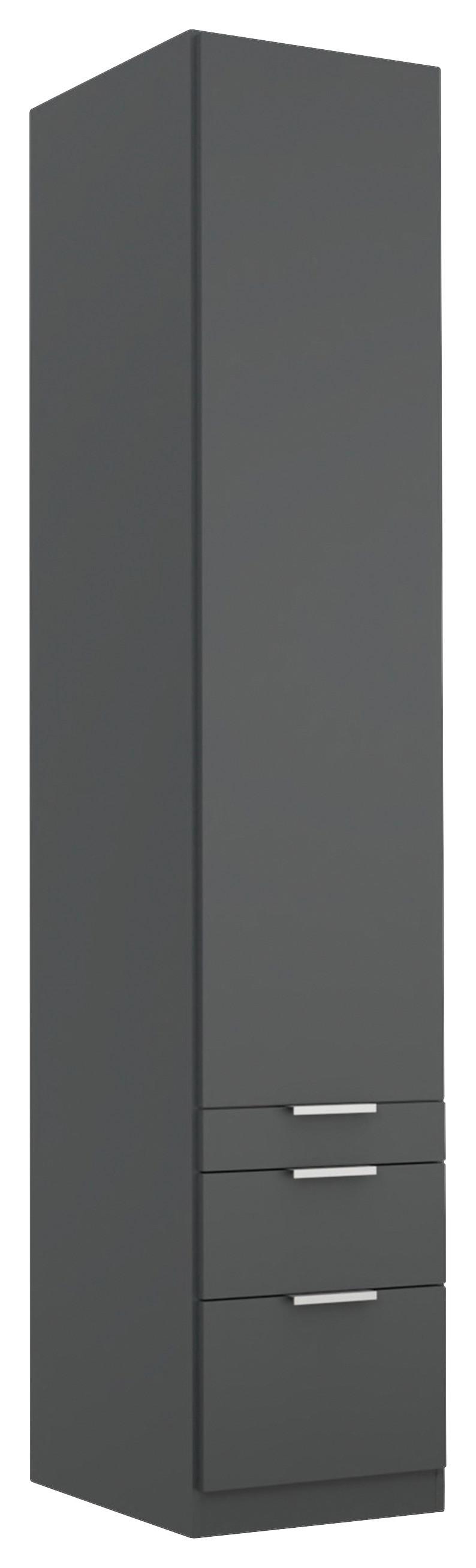 Drehtürenschrank mit Laden B: 47 cm Alabama, Grau