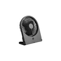 Tischventilator Breezy Schwarz B: 10,5 cm - Schwarz, Trend, Kunststoff (19/10,5/23cm)