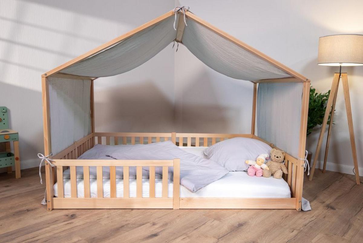 Baldachin Hellgrau, B/L: 90x200cm - Hellgrau, Basics, Textil (90/200cm) - tiSsi