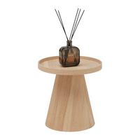 Odkládací stolek P: 38cm - přírodní barvy, Moderní, dřevo/kompozitní dřevo (38/38cm) - Premium Living
