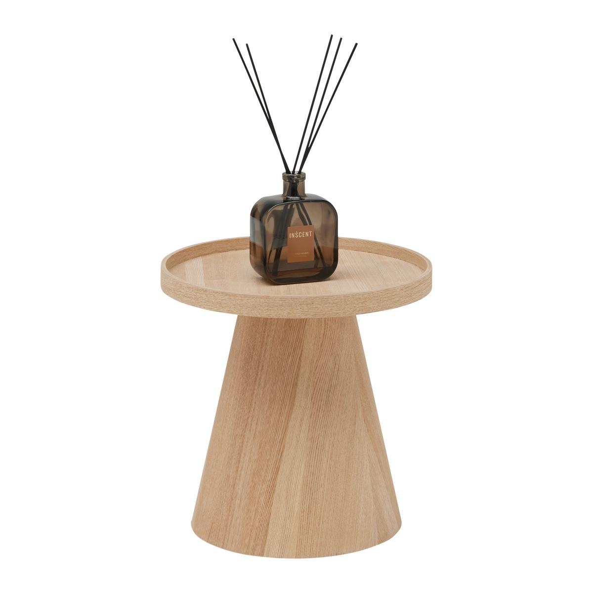 Odkládací stolek P: 38cm - přírodní barvy, Moderní, dřevo/kompozitní dřevo (38/38cm) - Premium Living