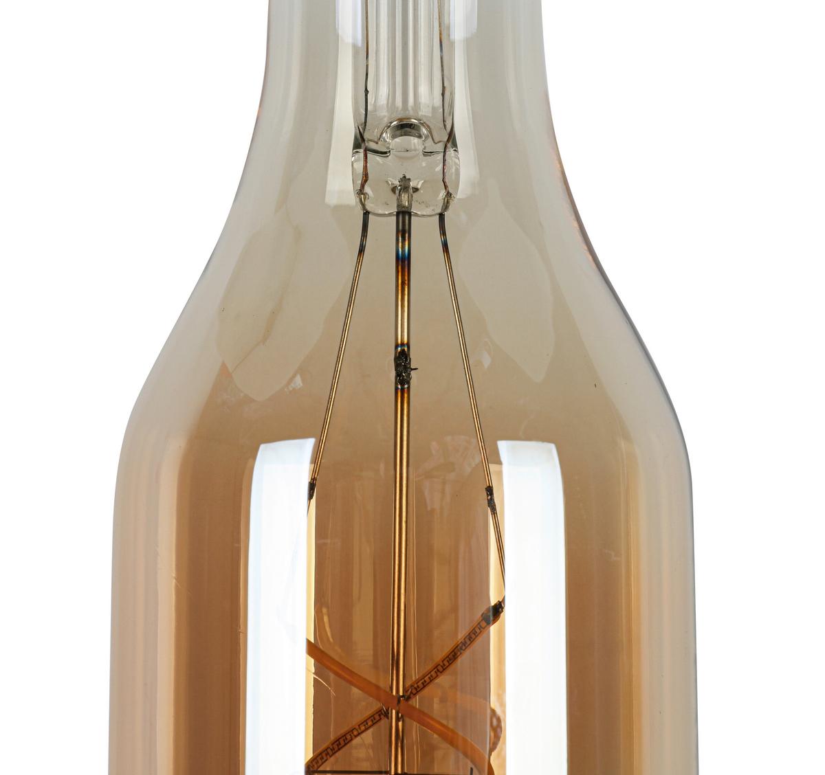 LED ŽÁROVKA FLASCHE - jantarové barvy, Romantický / Rustikální, kov/sklo (7,5/27,5cm) - Mömax