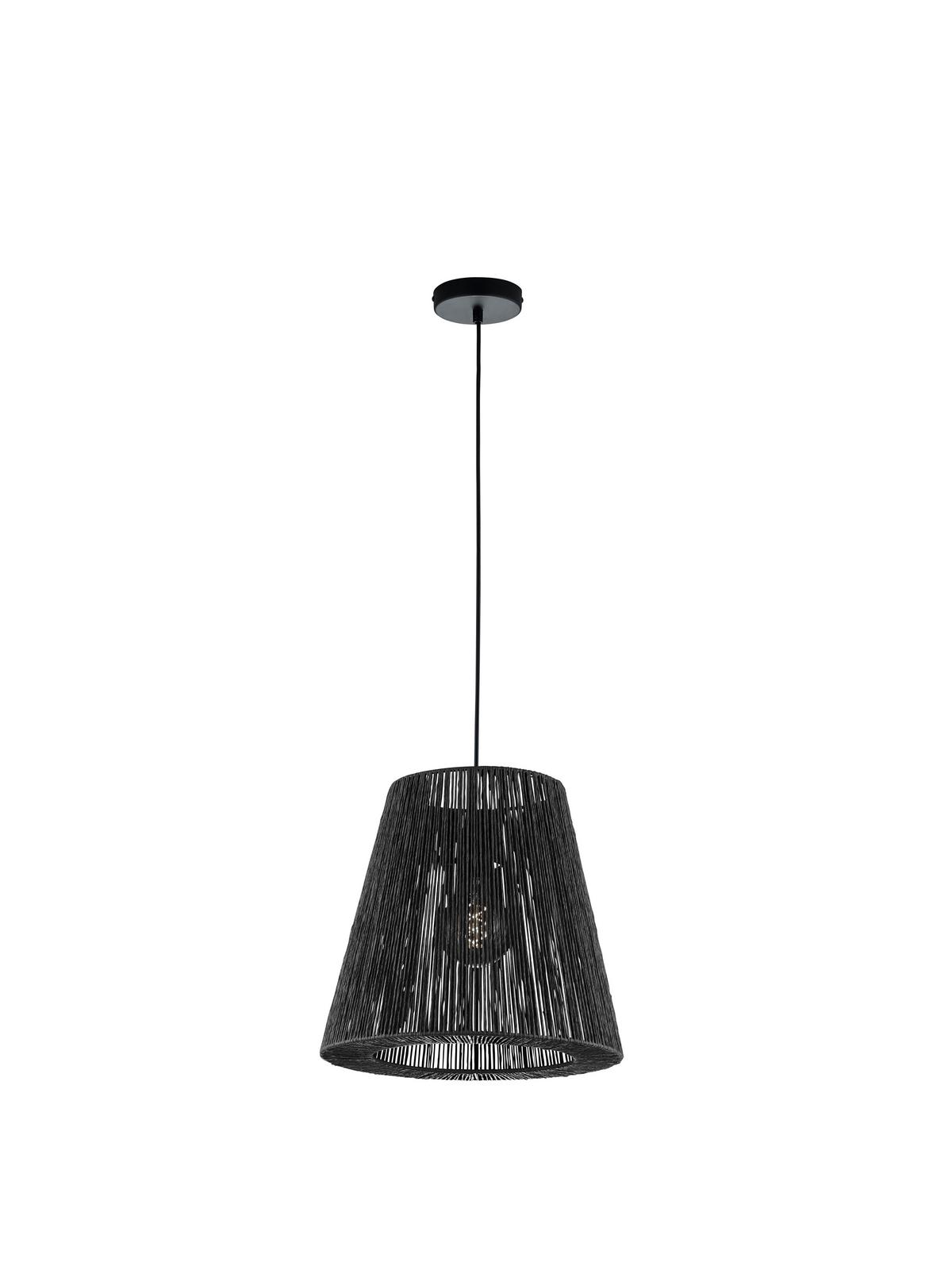 Hängeleuchte 20566/1-06 - Schwarz, Design, Papier (38/120cm) - Hell