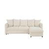 Ecksofa Costo Creme S: 254 Cm - Creme/Schwarz, Design, Textil (254/160cm) - MID.YOU