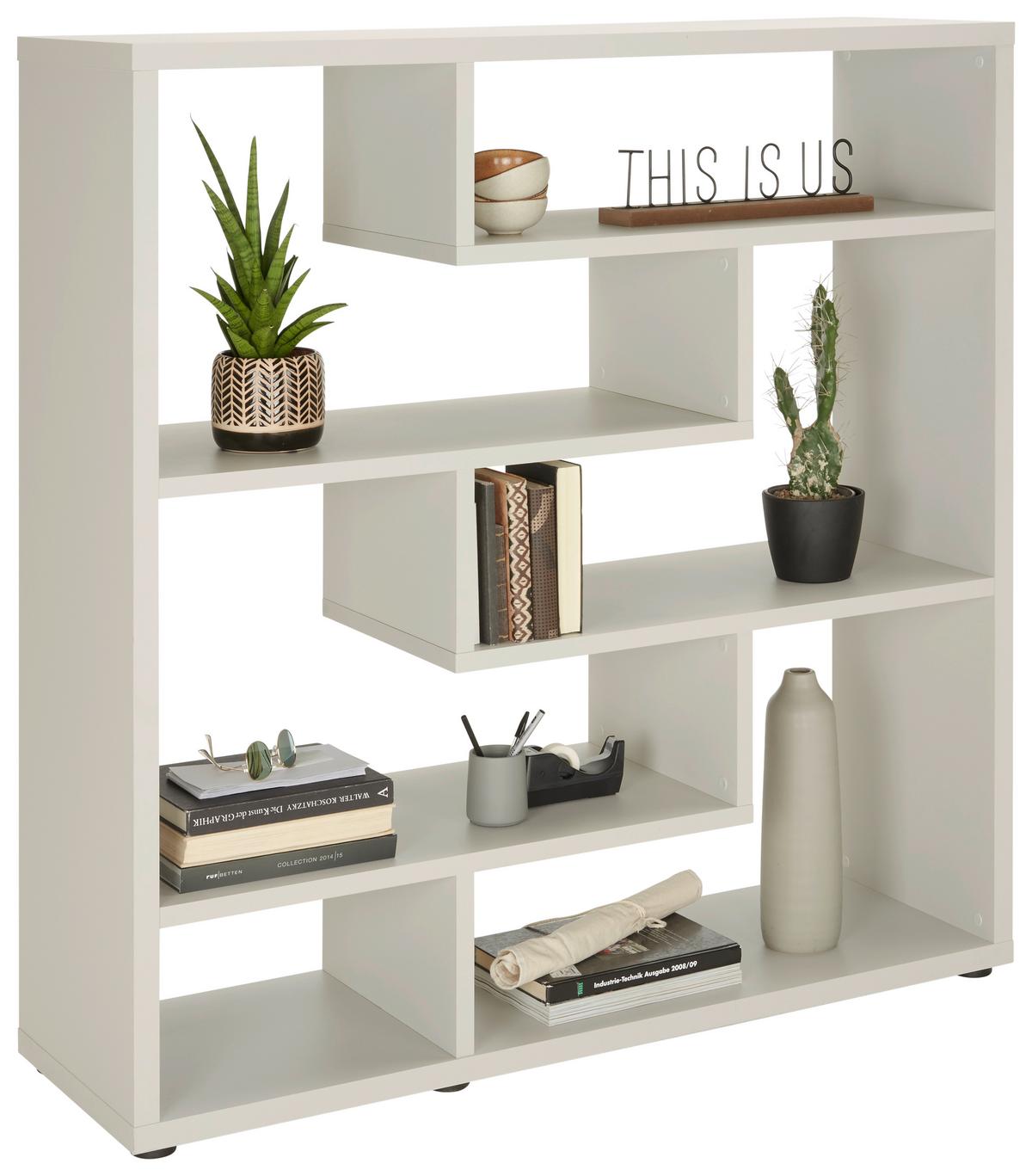 DĚLICÍ STĚNA Bounty, šedá - šedá/černá, Moderní, kompozitní dřevo/plast (130/134/40cm) - Premium Living