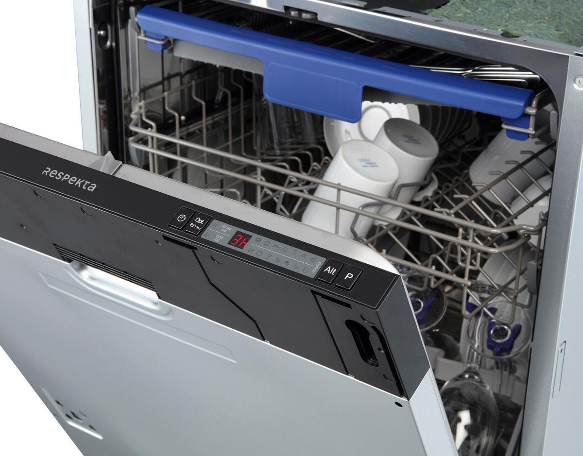 Geschirrspüler Silberfarben B: 59,4 cm - Silberfarben, Basics, Kunststoff/Metall (59,8/81,5/55cm) - Respekta